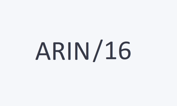 Buy ARIN /16 IPv4 subnet